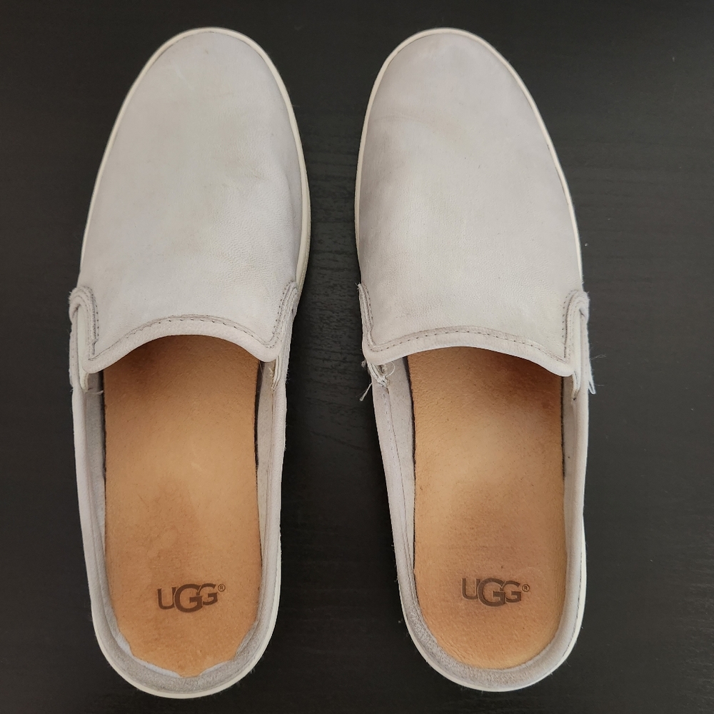 Ugg Suede Slip on Sneaker Mules Grey Women's size 9